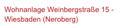 Wohnanlage Weinbergstraße 15 - Wiesbaden (Neroberg)